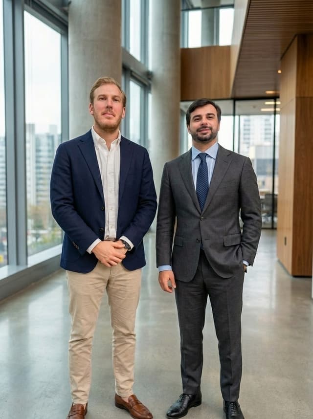 Vincent Ribaud et Enzo Chartier, fondateurs de NotaVérif